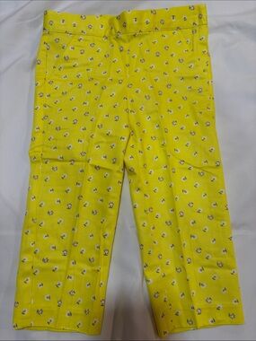 Janie and Jack Yellow Floral Dressy Pant